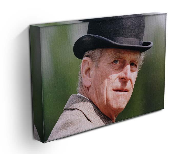 Prince Philip out riding in a black bowler hat Canvas Print or Poster - Canvas Art Rocks - 3