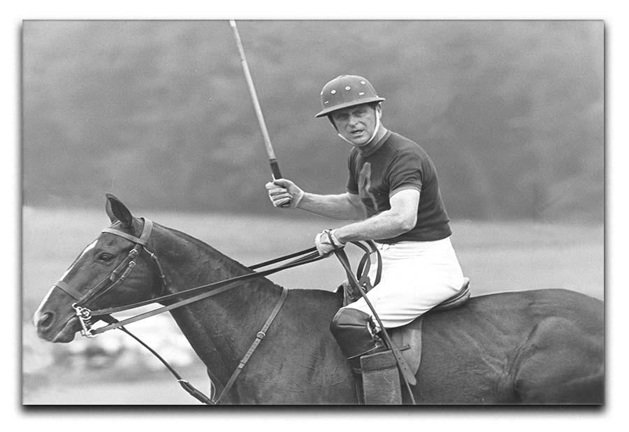 Prince Philip shown winning the polo Gold Cup Canvas Print or Poster  - Canvas Art Rocks - 1