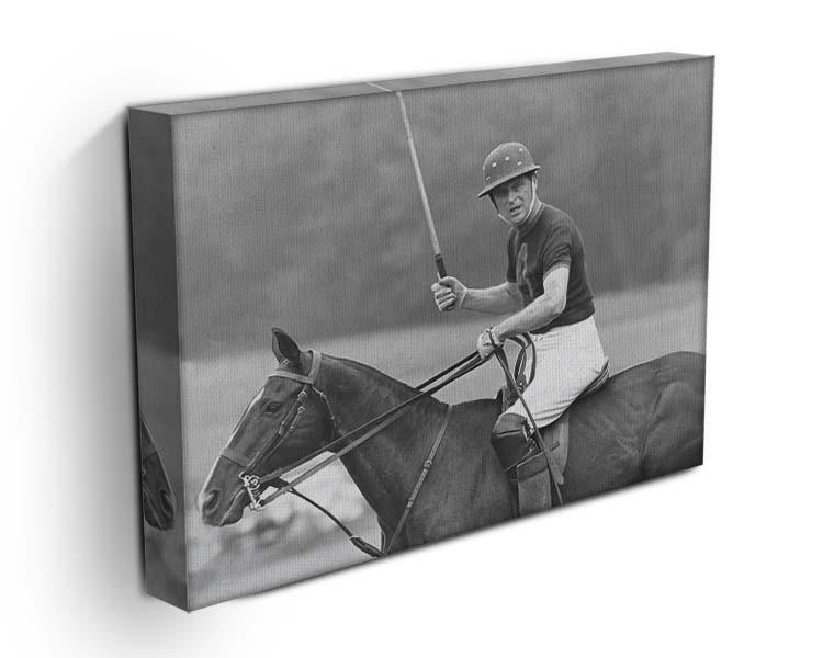 Prince Philip shown winning the polo Gold Cup Canvas Print or Poster - Canvas Art Rocks - 3