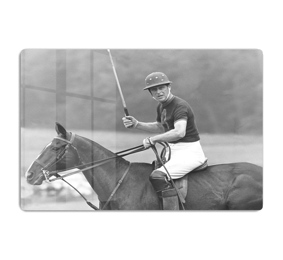 Prince Philip shown winning the polo Gold Cup HD Metal Print