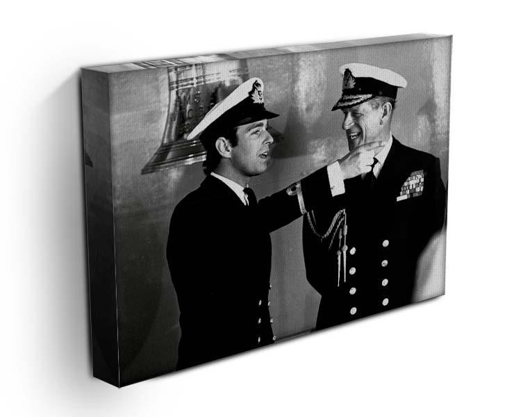 Prince Philip with Prince Edward at Falklands homecoming Canvas Print or Poster - Canvas Art Rocks - 3