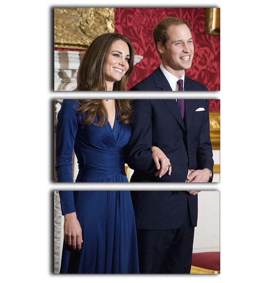 Prince William and Kate announcing their engagement 3 Split Panel Canvas Print - Canvas Art Rocks - 1