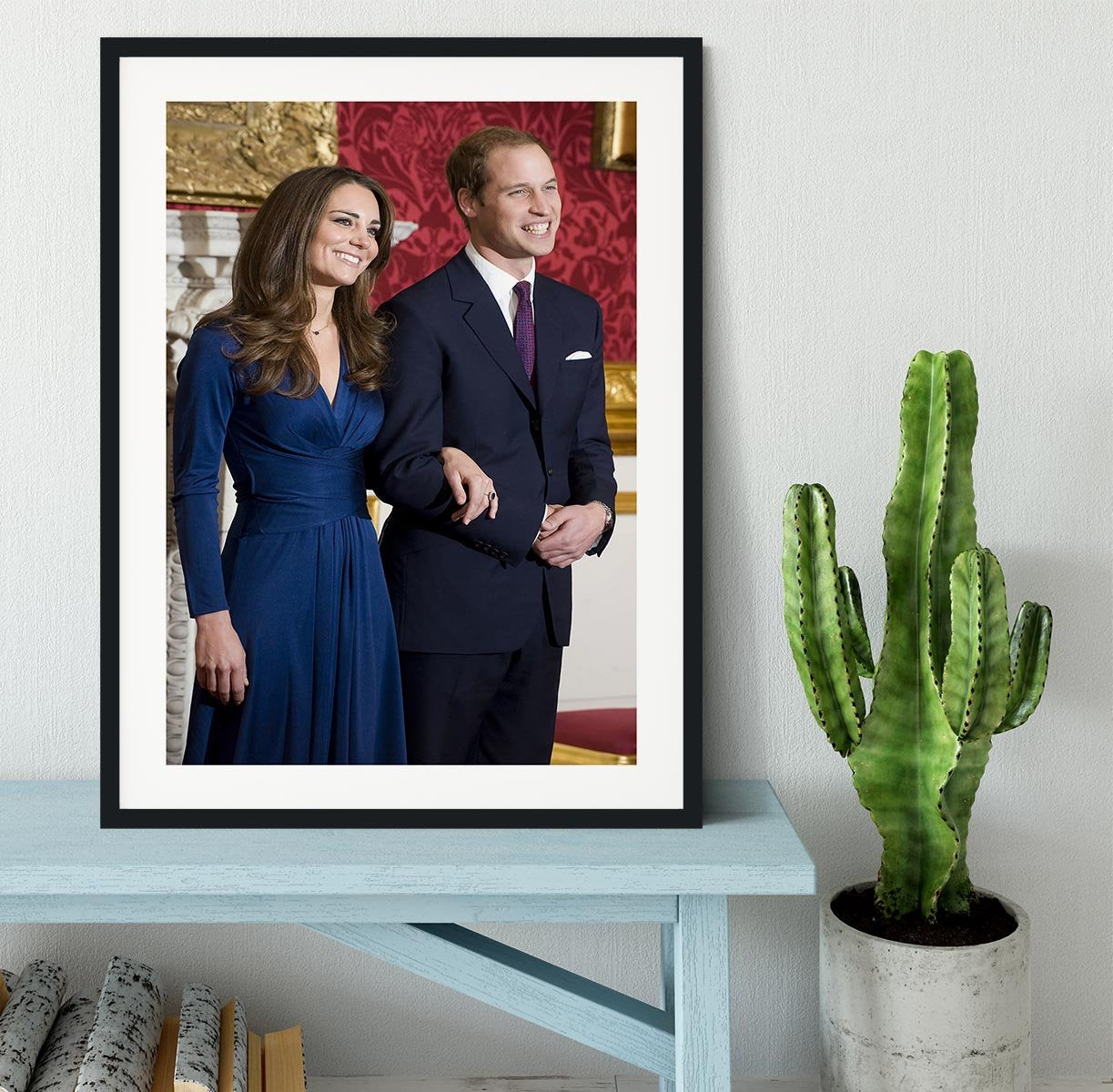 Prince William and Kate announcing their engagement Framed Print - Canvas Art Rocks - 1