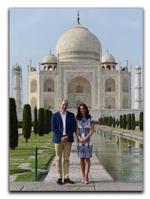 Prince William and Kate at the Taj Mahal India Canvas Print or Poster  - Canvas Art Rocks - 1