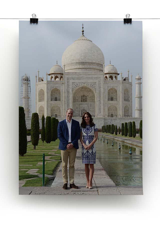 Prince William and Kate at the Taj Mahal India Canvas Print or Poster - Canvas Art Rocks - 2