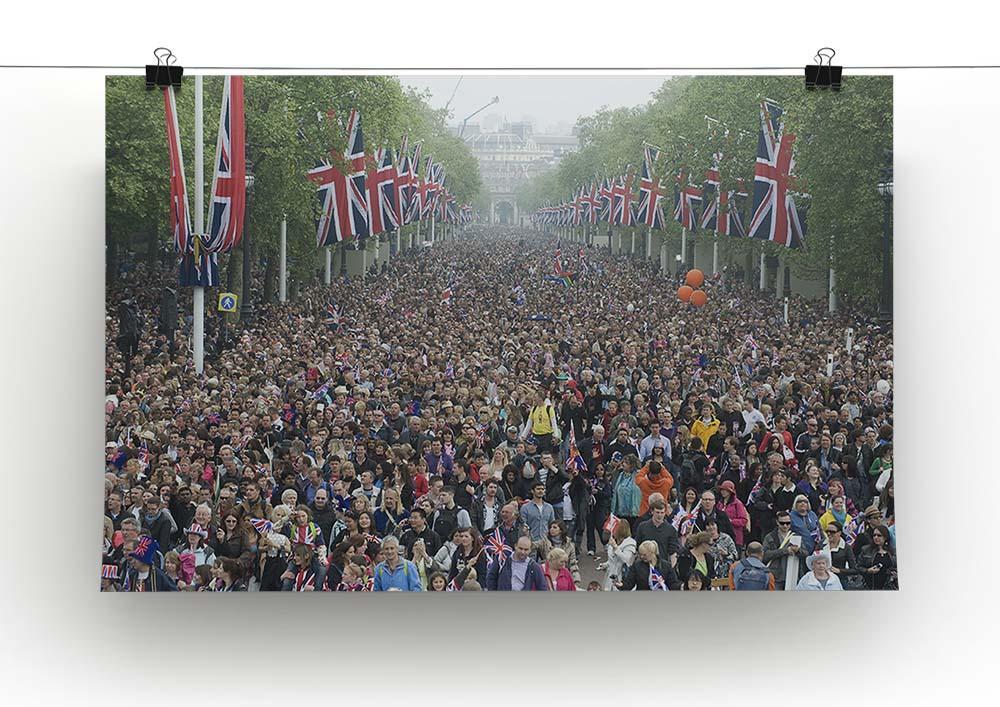 Prince William and Kate crowds for their wedding on The Mall Canvas Print or Poster - Canvas Art Rocks - 2