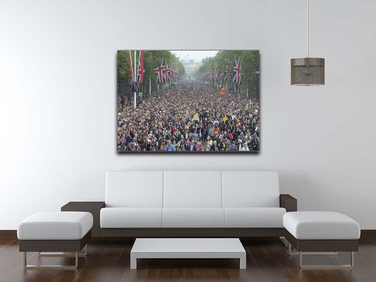 Prince William and Kate crowds for their wedding on The Mall Canvas Print or Poster - Canvas Art Rocks - 4