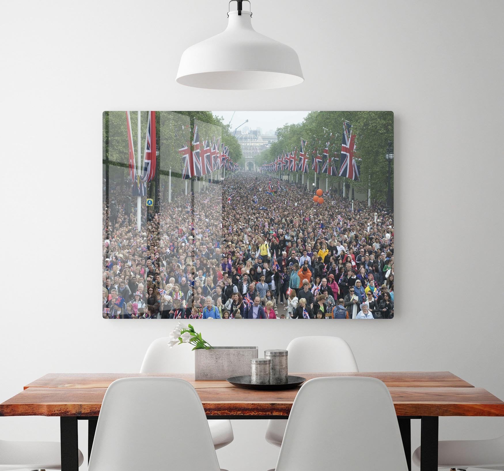 Prince William and Kate crowds for their wedding on The Mall HD Metal Print