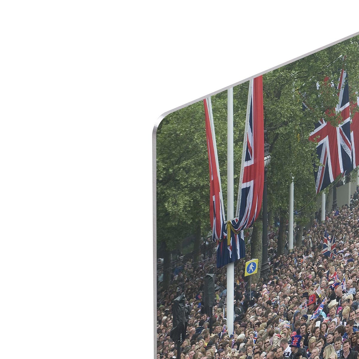 Prince William and Kate crowds for their wedding on The Mall HD Metal Print