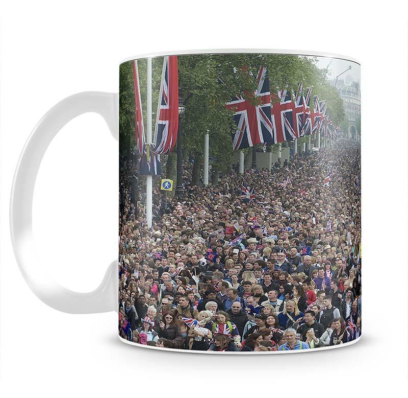 Prince William and Kate crowds for their wedding on The Mall Mug - Canvas Art Rocks - 2