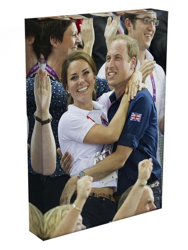 Prince William and Kate hugging at the 2012 Olympics Canvas Print or Poster - Canvas Art Rocks - 3