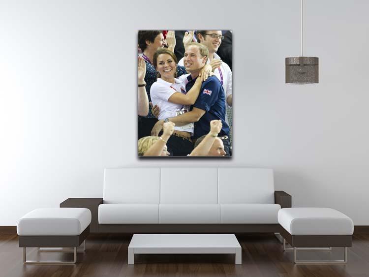 Prince William and Kate hugging at the 2012 Olympics Canvas Print or Poster - Canvas Art Rocks - 4