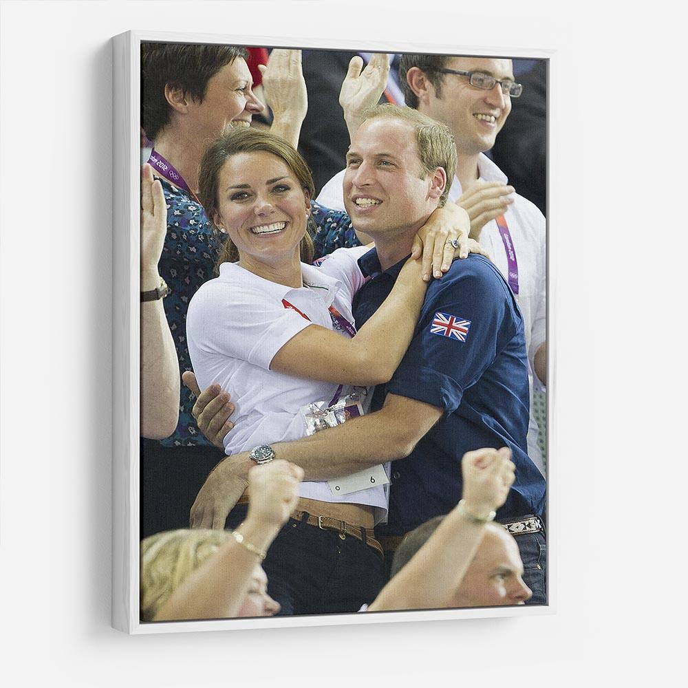 Prince William and Kate hugging at the 2012 Olympics HD Metal Print