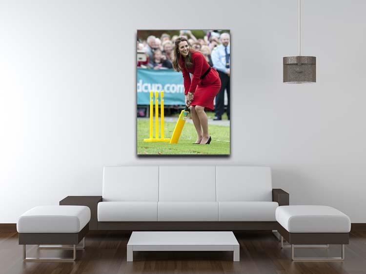Prince William and Kate playing cricket in New Zealand Canvas Print or Poster - Canvas Art Rocks - 4
