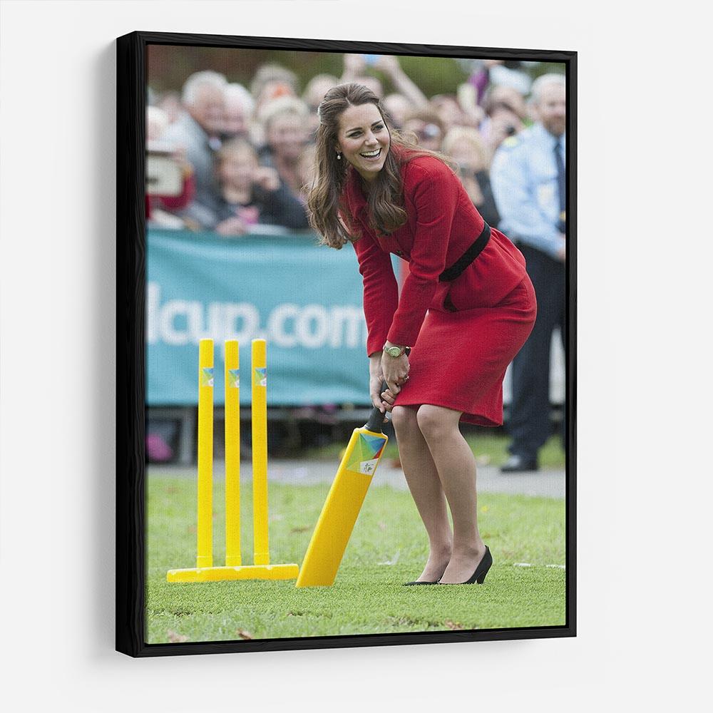 Prince William and Kate playing cricket in New Zealand HD Metal Print