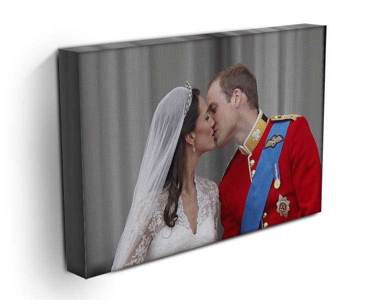 Prince William and Kate sharing a wedding kiss Canvas Print or Poster - Canvas Art Rocks - 3