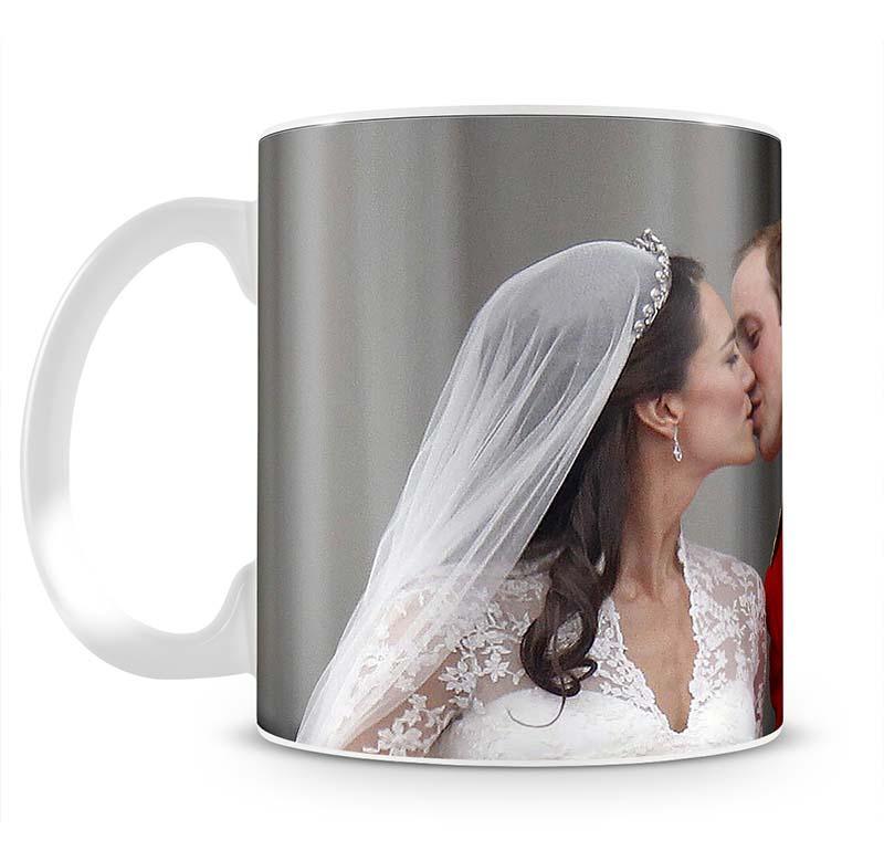 Prince William and Kate sharing a wedding kiss Mug - Canvas Art Rocks - 2