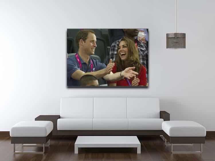 Prince William and Kate watching cycling at the 2012 Olympics Canvas Print or Poster - Canvas Art Rocks - 4