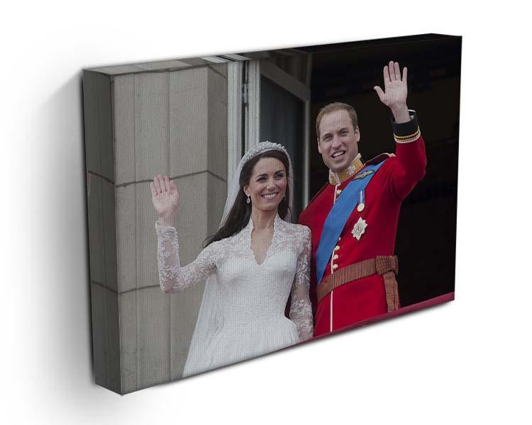 Prince William and Kate waving on their wedding day Canvas Print or Poster - Canvas Art Rocks - 3