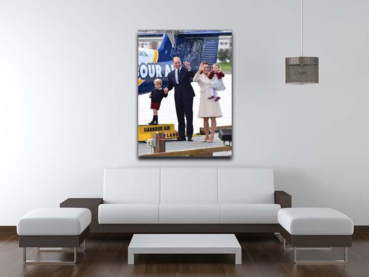 Prince William and Kate with George and Charlotte in Canada Canvas Print or Poster - Canvas Art Rocks - 4