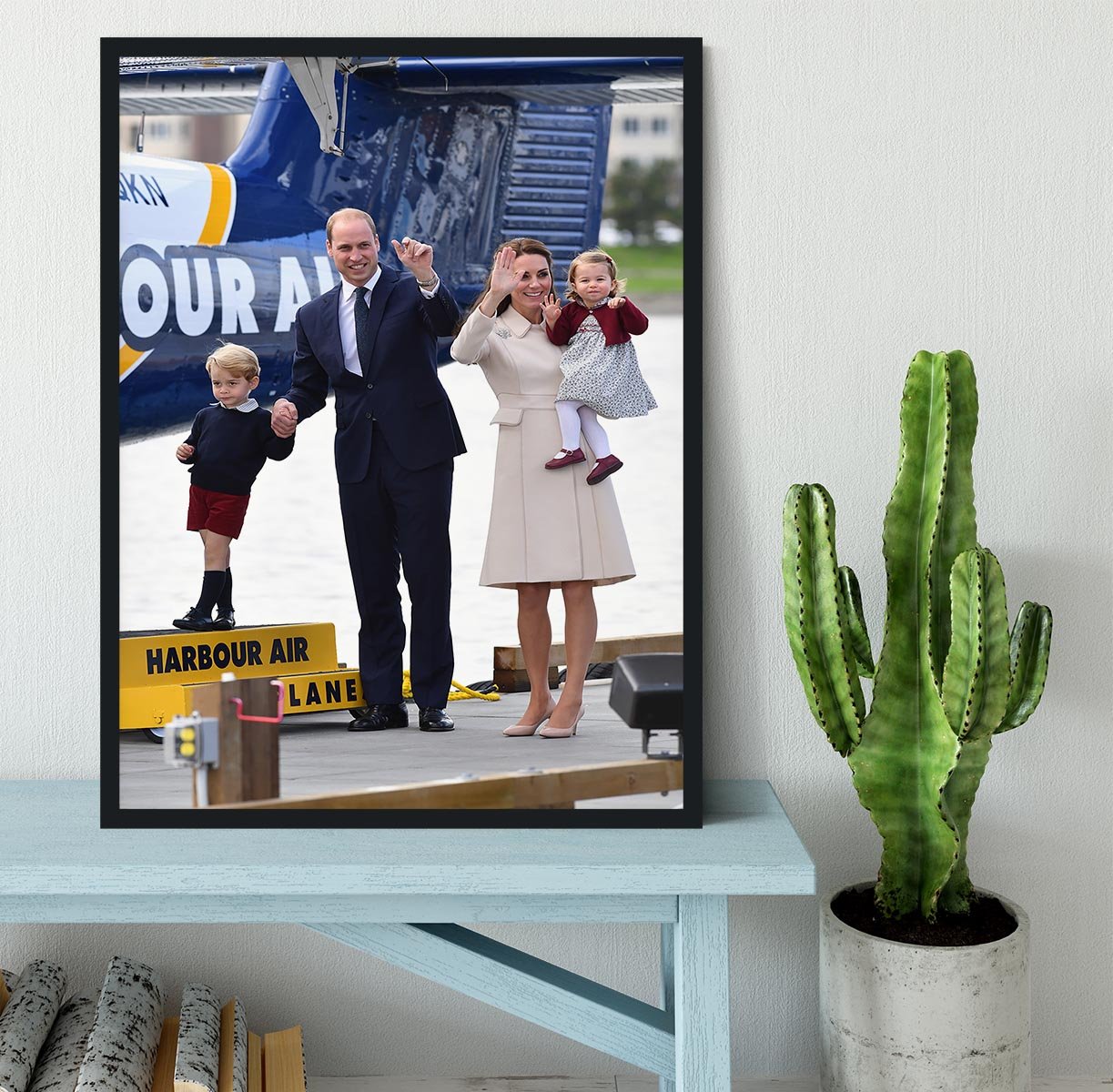 Prince William and Kate with George and Charlotte in Canada Framed Print - Canvas Art Rocks - 2