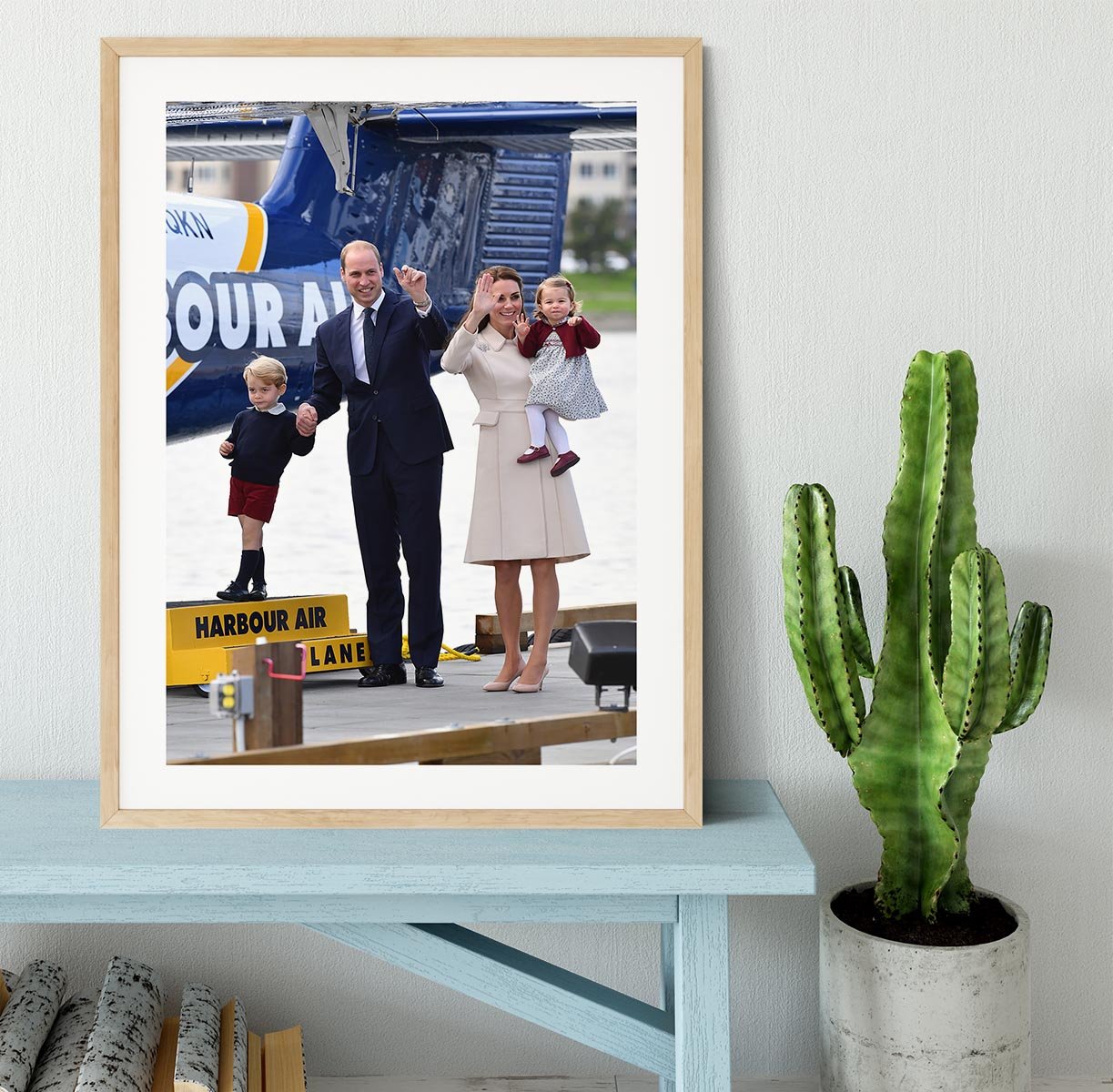 Prince William and Kate with George and Charlotte in Canada Framed Print - Canvas Art Rocks - 3