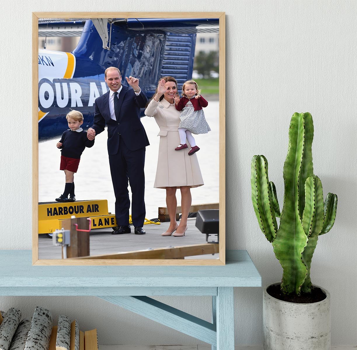 Prince William and Kate with George and Charlotte in Canada Framed Print - Canvas Art Rocks - 4