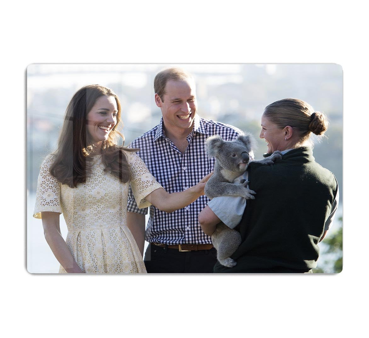 Prince William and Kate with a koala bear in Sydney Australia HD Metal Print