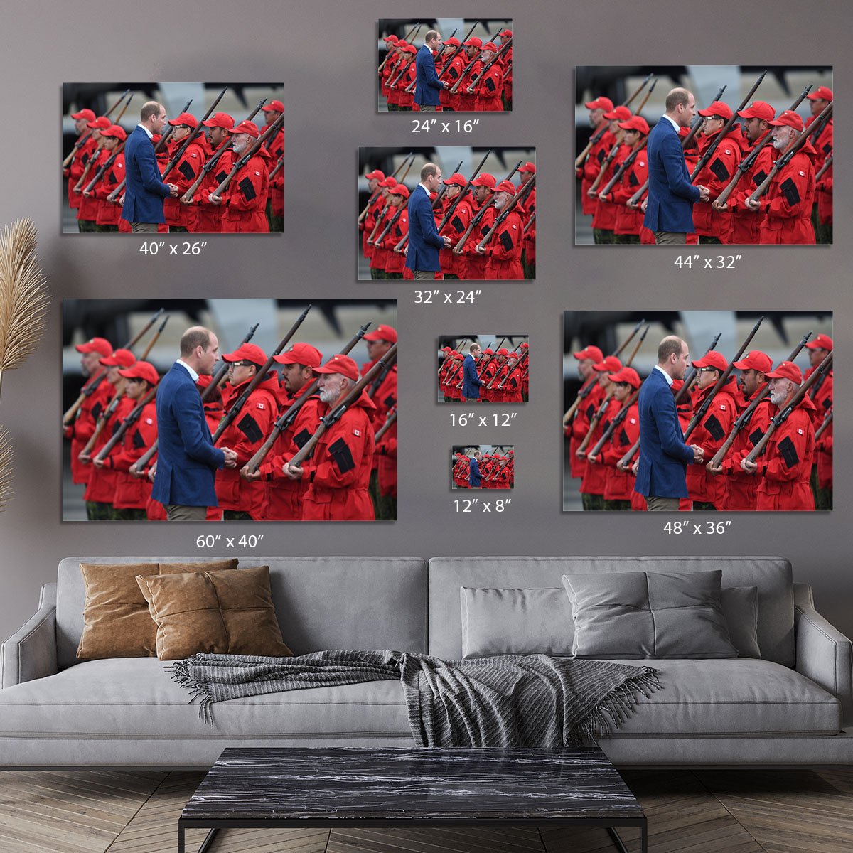 Prince William greeted by Canadian Rangers on Canadian tour Canvas Print or Poster