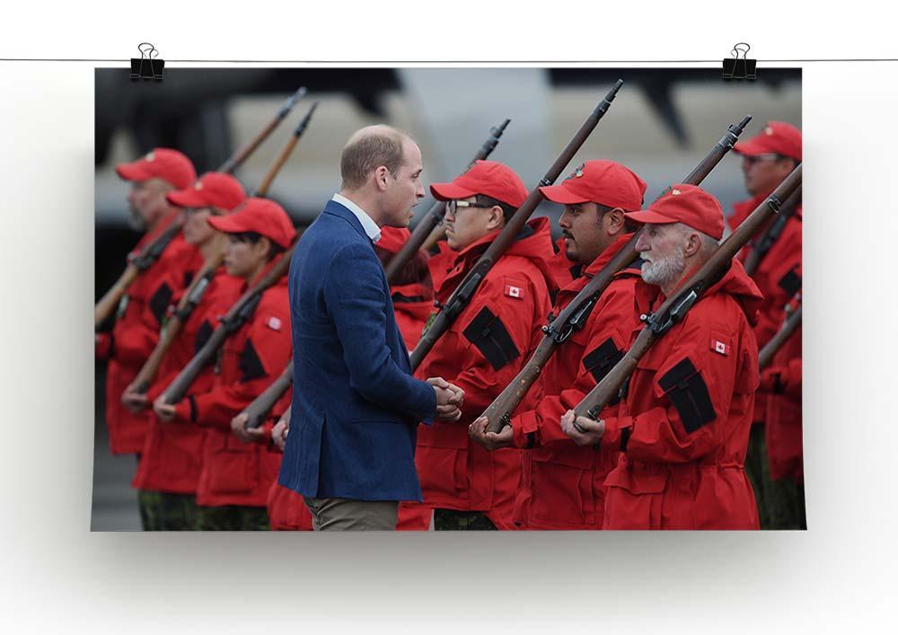 Prince William greeted by Canadian Rangers on Canadian tour Canvas Print or Poster - Canvas Art Rocks - 2