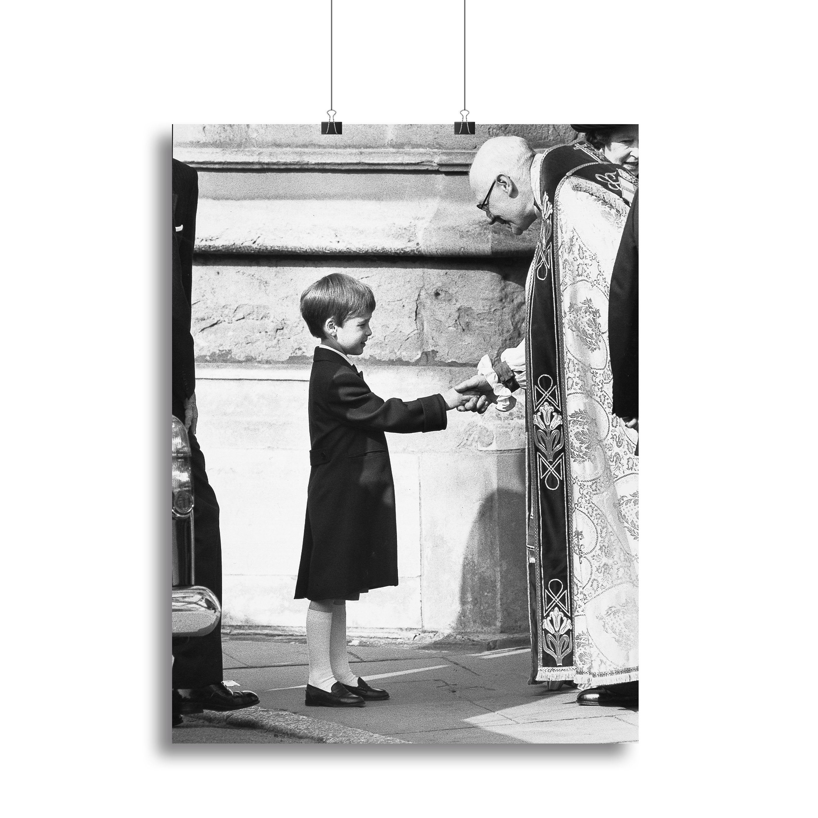 Prince William greeting the Dean of St Georges Chapel Canvas Print or Poster