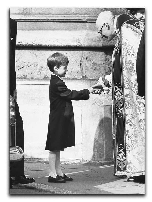 Prince William greeting the Dean of St Georges Chapel Canvas Print or Poster  - Canvas Art Rocks - 1