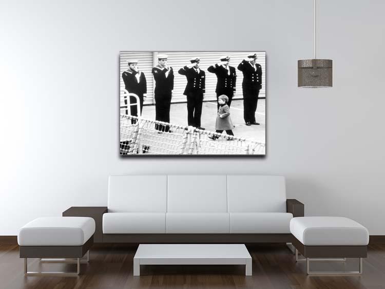 Prince William visiting the Royal Navy as a small child Canvas Print or Poster - Canvas Art Rocks - 4