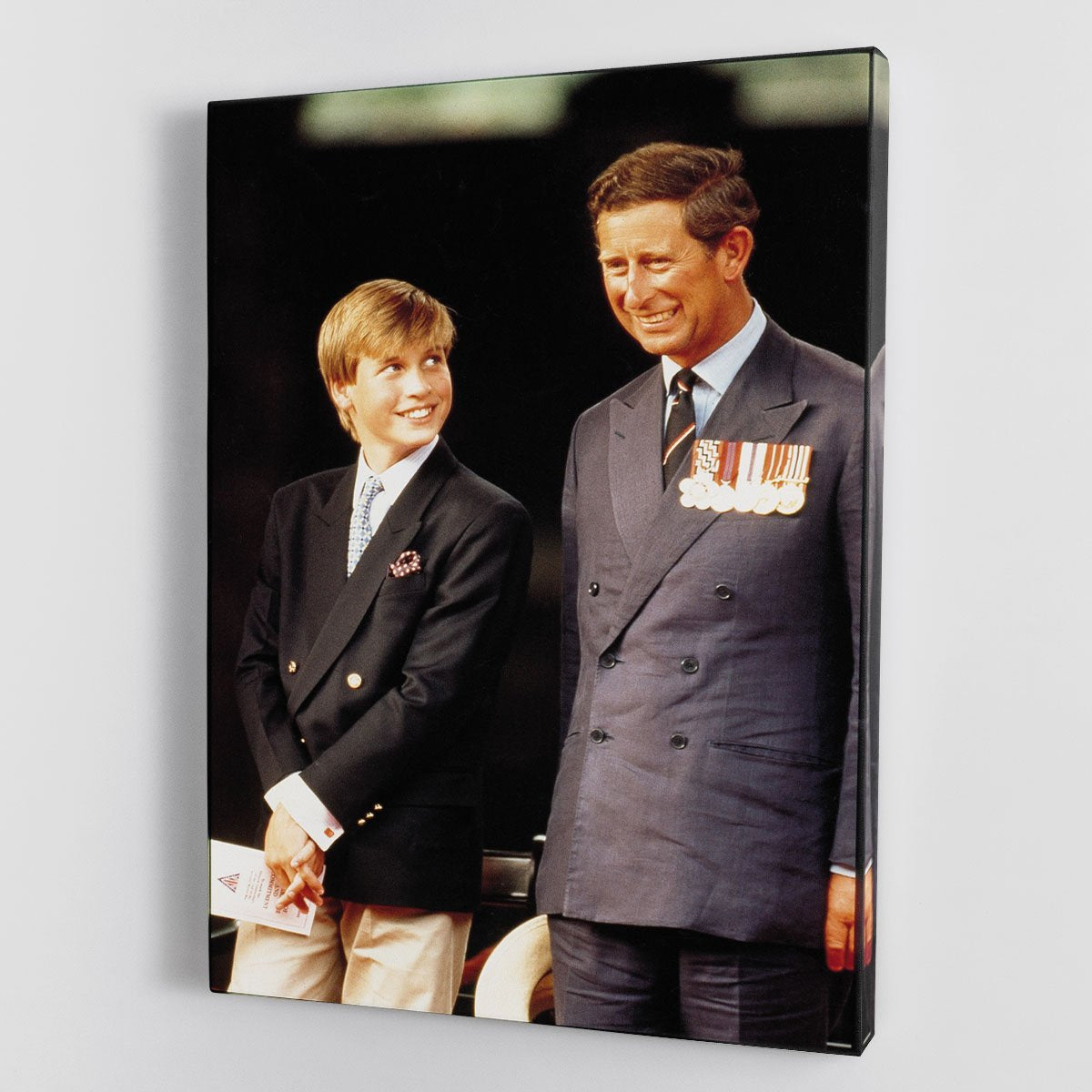 Prince William with Prince Charles at a VJ Parade Canvas Print or Poster