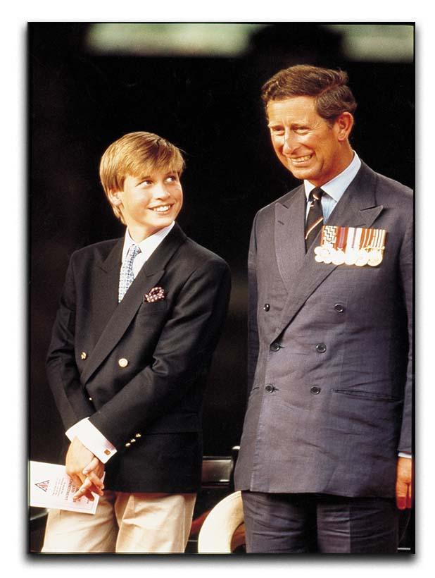 Prince William with Prince Charles at a VJ Parade Canvas Print or Poster  - Canvas Art Rocks - 1