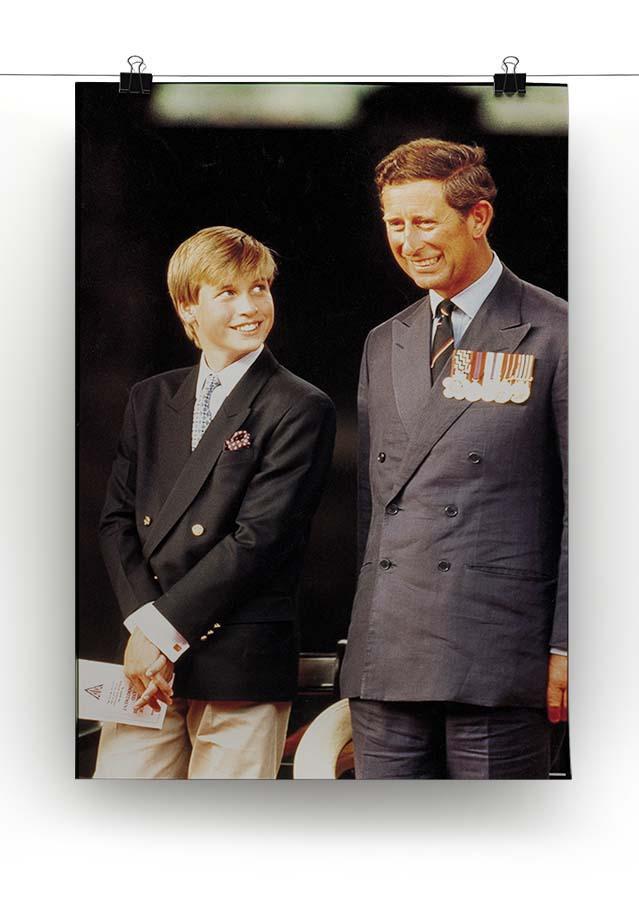 Prince William with Prince Charles at a VJ Parade Canvas Print or Poster - Canvas Art Rocks - 2