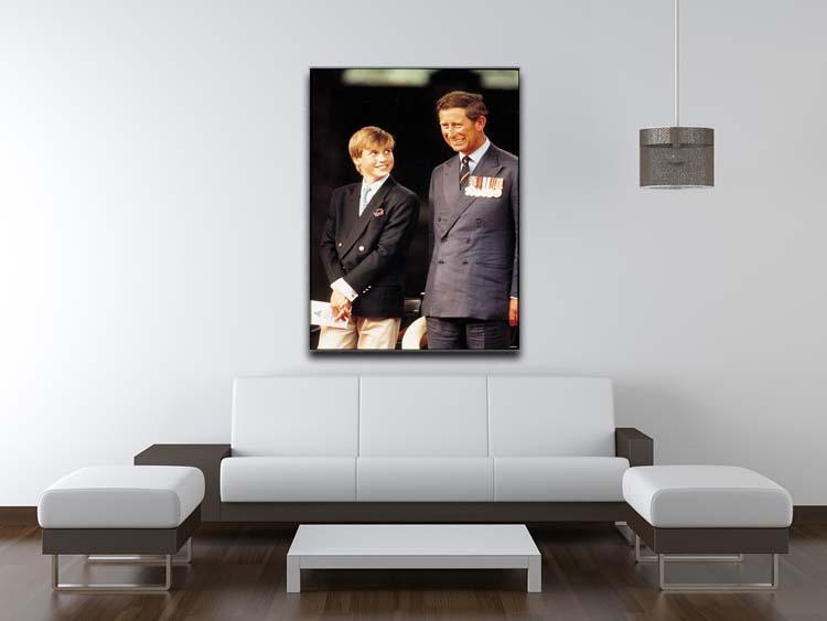 Prince William with Prince Charles at a VJ Parade Canvas Print or Poster - Canvas Art Rocks - 4
