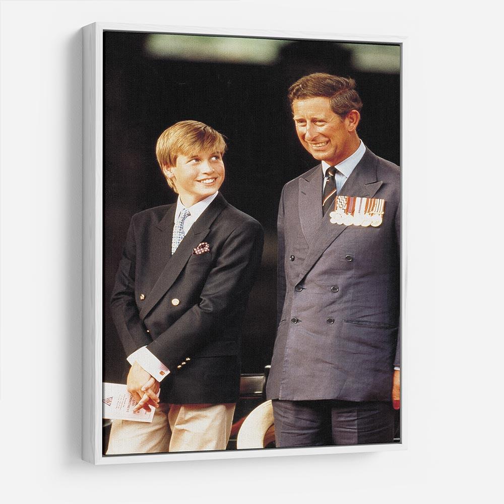 Prince William with Prince Charles at a VJ Parade HD Metal Print