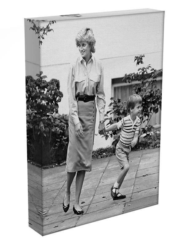 Prince William with Princess Diana dropping Harry at school Canvas Print or Poster - Canvas Art Rocks - 3