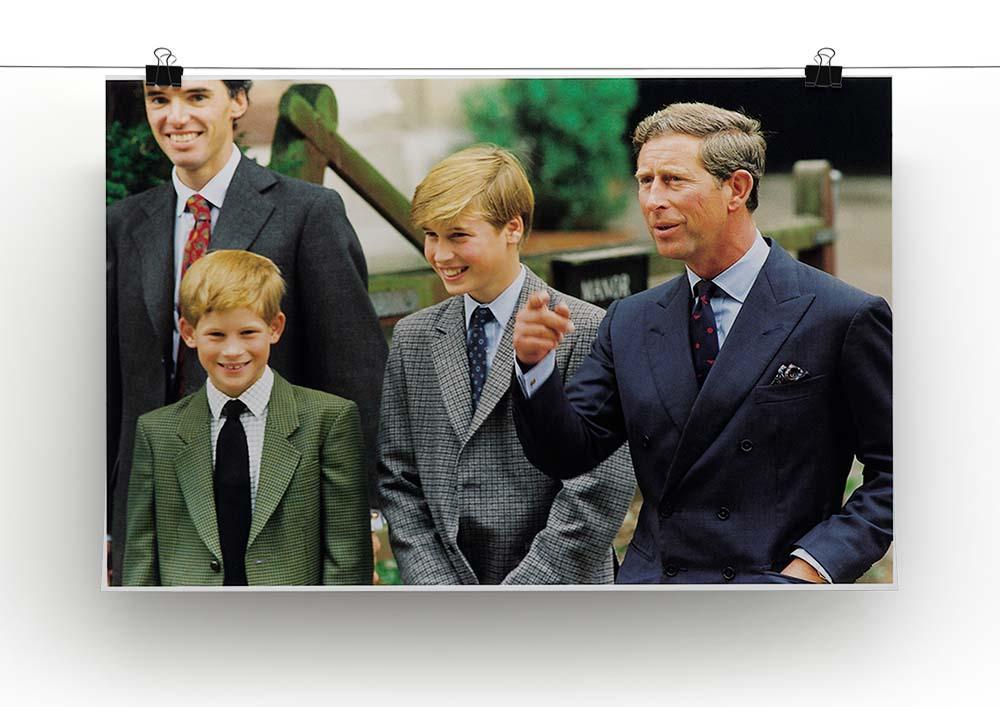 Prince Williams first day at Eton with Prince Charles Canvas Print or Poster - Canvas Art Rocks - 2