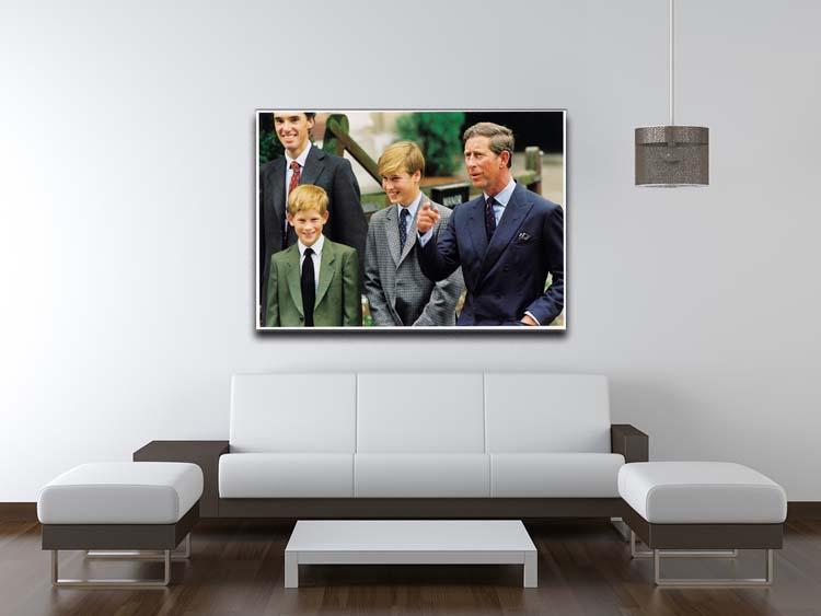 Prince Williams first day at Eton with Prince Charles Canvas Print or Poster - Canvas Art Rocks - 4