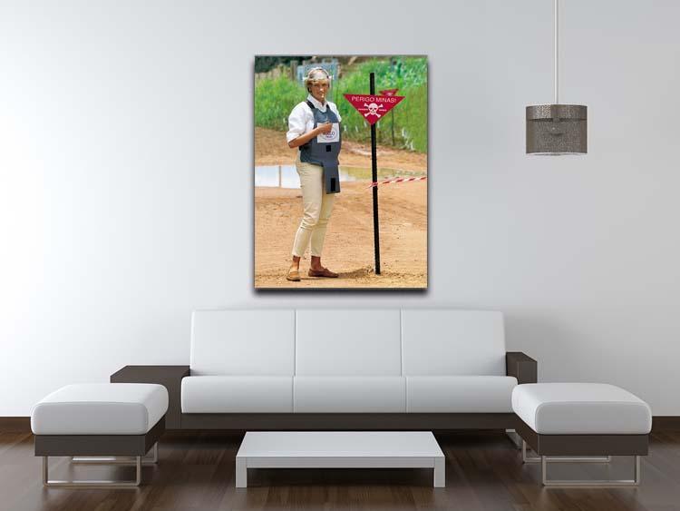 Princes Diana at a mine field in Angola for a Red Cross visit Canvas Print or Poster - Canvas Art Rocks - 4