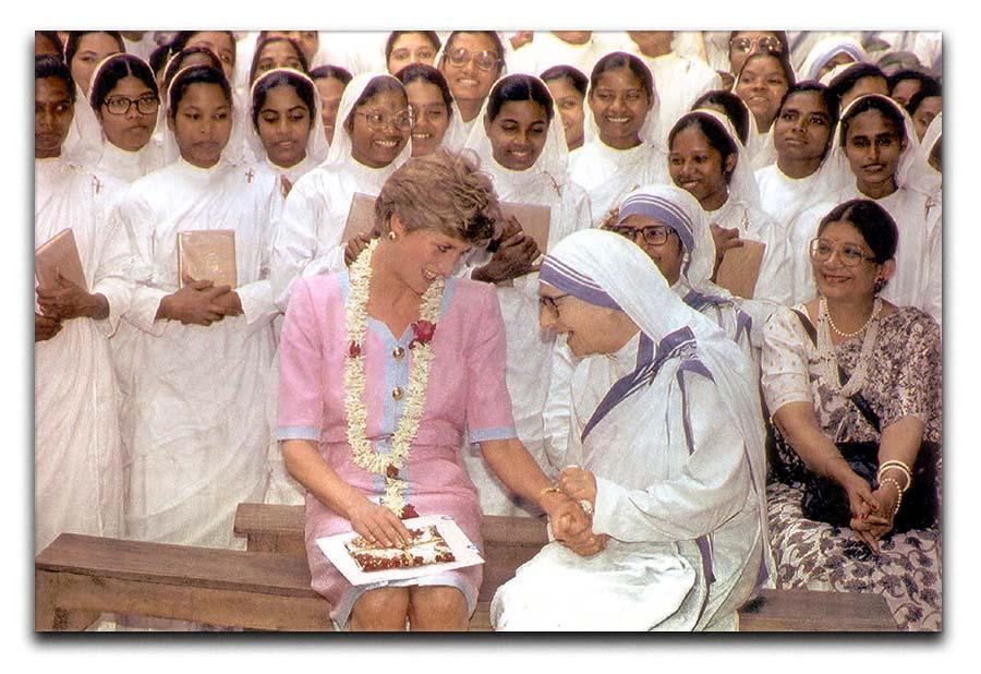 Princes Diana with Mother Theresa in Calcutta India Canvas Print or Poster  - Canvas Art Rocks - 1