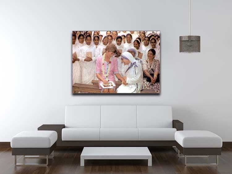 Princes Diana with Mother Theresa in Calcutta India Canvas Print or Poster - Canvas Art Rocks - 4