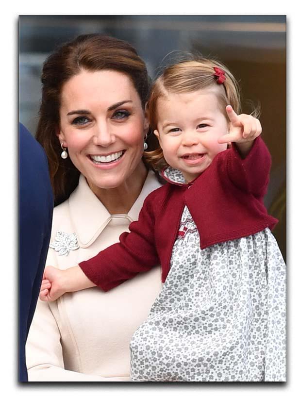 Princess Charlotte held by her mother Kate Canvas Print or Poster  - Canvas Art Rocks - 1