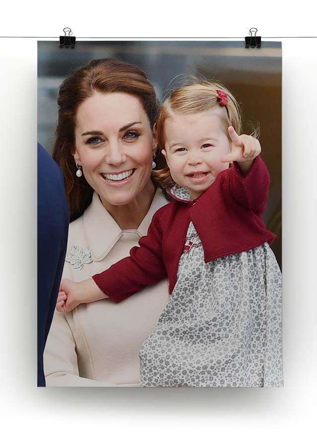 Princess Charlotte held by her mother Kate Canvas Print or Poster - Canvas Art Rocks - 2