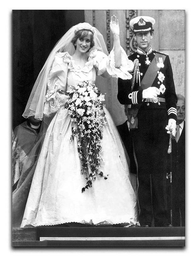 Princess Diana and Prince Charles at their wedding St Pauls Canvas Print or Poster  - Canvas Art Rocks - 1