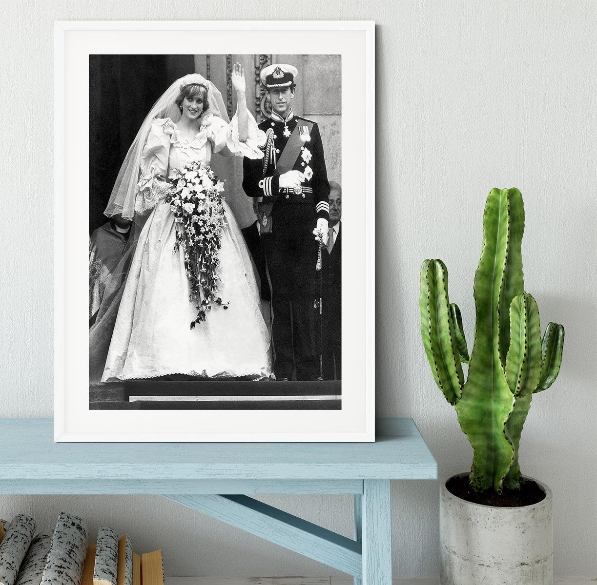 Princess Diana and Prince Charles at their wedding St Pauls Framed Print - Canvas Art Rocks - 5