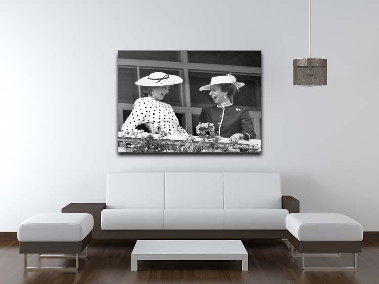 Princess Diana and Princess Anne sharing a laugh at the races Canvas Print or Poster - Canvas Art Rocks - 4