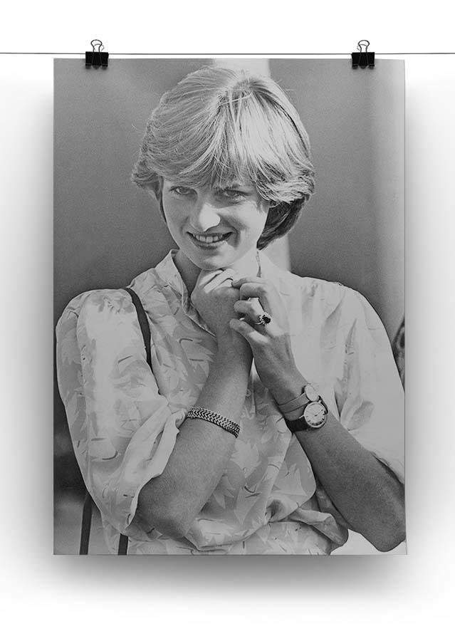 Princess Diana applauding Prince Charles playing polo Canvas Print or Poster - Canvas Art Rocks - 2